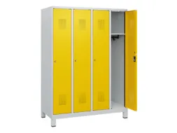 schoollocker,HxBxD 1630x1200x500mm,4vak,vak B 300mm,cil.-slot,voeten