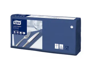 Servetten Tork 477215 2-laags 33x33cm blauw 1/4 vouw 200st. - 1