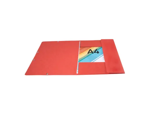 Elastomap 3 kleppen "Scotten" glanskarton 400gm² A4 Rood karton