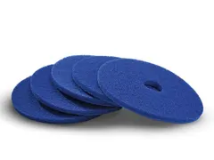 Pad voor éénschijfsreinigingsmachine 5 pads zacht Ø 432mm blauw