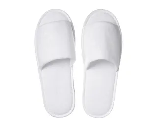 Hotelslipper met open neus Wit 100 paar met papieren wikkel - 2