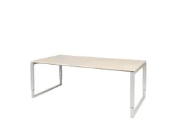 Domino Plus Vergadertafel Hoogte Instelbaar 200x100 Robson Eiken Alu