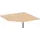 koppelelement voor bureau,90 °,BxD 1225x1225mm,v. 4voeten,blad beuken
