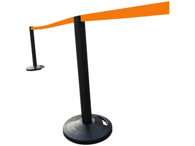 Afzetsysteem Paal Pvc 970x90mm Massief Rubber Band Orange Paal Zwart