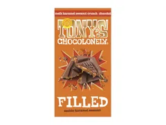 Chocolade Tony's Chocolonely filled melk karamel zeezout 135 gram