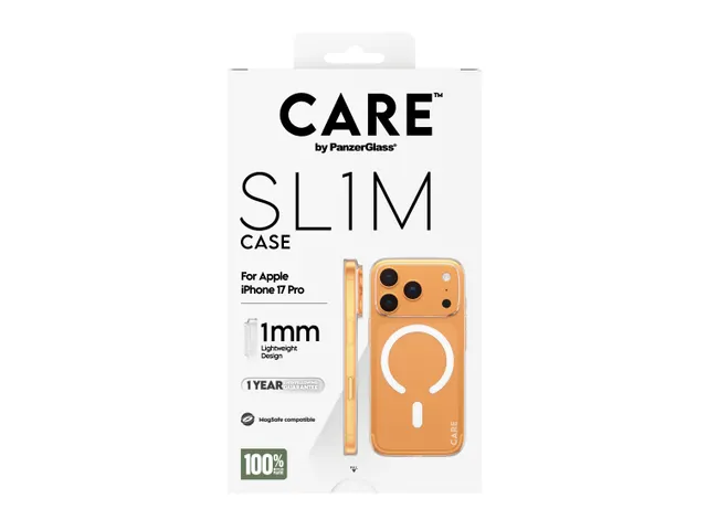 PanzerGlass CARE by SL1M Case Transparent w. MagSafe iPhone 17 P