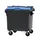 Container 1100 liter split deksel Grijs Blauw