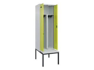 PBM-locker met bank,HxBxD 2120x600x815mm,2vak,vak B 300mm - 1