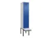 locker met bank,voor scheiding van kleding,HxBxD 2120x400x815mm,1vak