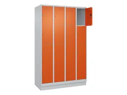 lockerkast,HxBxD 1950x1200x500mm,4x4vakken,vak B 300mm,cil.-slot