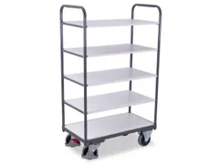 Esd-etagewagen 5 Etages 250kg 850x500mm 1530x910x500mm