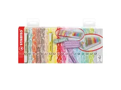 Markeerstift STABILO Swing cool nature desk set 18 stuks