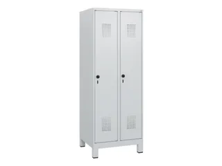 schoollocker,HxBxD 1630x600x500mm,2vak,vak B 300mm,draaigrendel,voeten - 2
