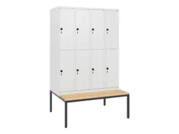 Dubbeldekse dekenkist,HxBxD 1950x1200x815mm,4x2vak.,vak B 300mm