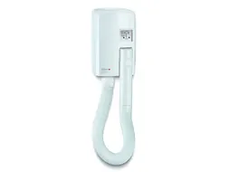 Wandhaardroger Wit Met Slang En Shaver Aansluiting, Hotello Shaver