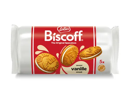 Koekjes Lotus Biscoff speculoos sandwich vanille 5 stuks