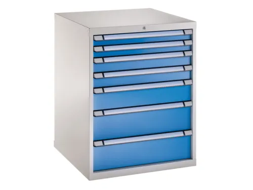 ladekast HxBxD 1000x805x695mm 7laden vergrendeling RAL7035 RAL5012