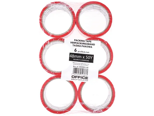 Verpakkingstape rood 48mmx46m