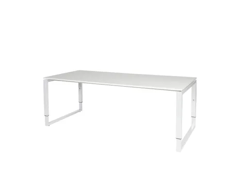 Domino Plus Bureau Hoogte Verstelbaar 2000x900mm Wit O-Poot Wit