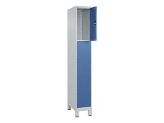 lockerkast,HxBxD 1950x300x500mm,1x3vakken,vak B 300mm,cil.-slot,voeten - 1