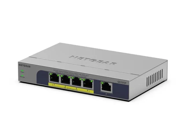 NETGEAR GS105P, Unmanaged, Gigabit Ethernet (10/100/1000), Full duplex