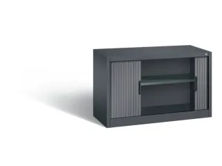jaloeziedeurkast,HxBxD 695x1200x420mm,1xStalen bodem,rolluik RAL7021 - 2