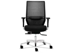 Dauphin Bureaustoel, rugleuning met netbekleding Zwart