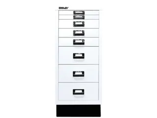 kantoor-ladekast HxBxD 670x279x380mm 8 laden romp verkeerswit staal - 4