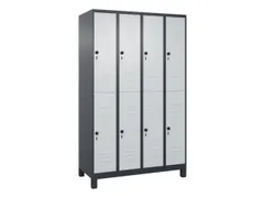 dubbeldekse locker,HxBxD 1950x1200x500mm,4x2vak.,vak B 300mm