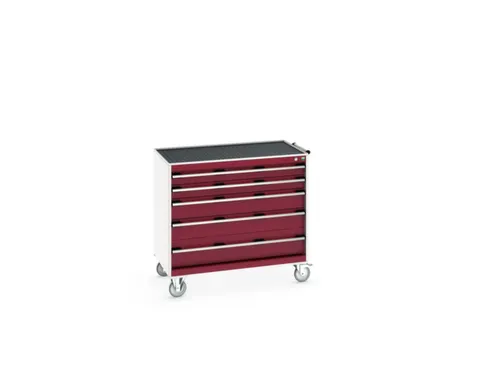 ladekast HxBxD 980x1050x650mm 5laden romp RAL7035 front RAL3004