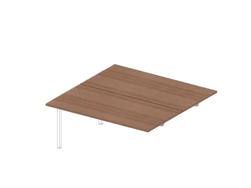 Aanbouwtafel V. Benchtafel M. 4-Voet 730X1600X1600Mm Canaletto-Hout