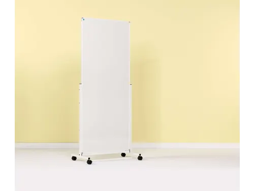 Dubbelzijdig Whiteboard 180x75cm Mobiel Emaille wit profiel