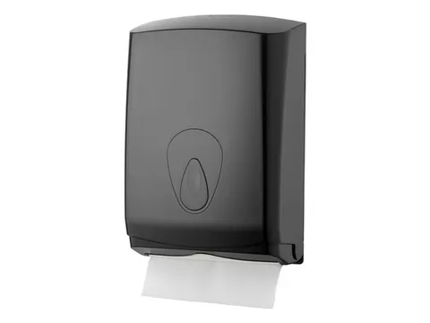 PlastiQline Handdoekdispenser midi kunststof zwart wandmontage