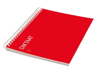 Schrift Qbasic dictaat A5 spiraal lijn 160blz 70gr rood - 2