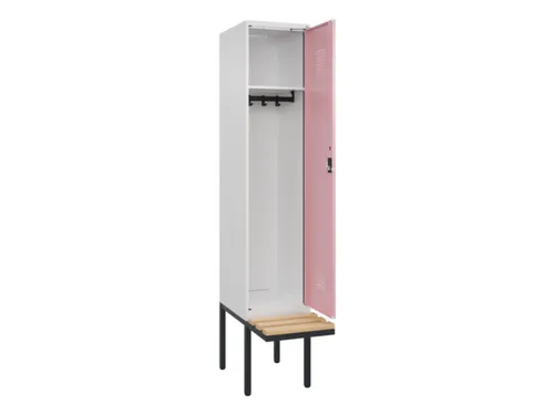 locker met bank,HxBxD 2120x400x815mm,1vak,vak B 400mm,cilinderslot