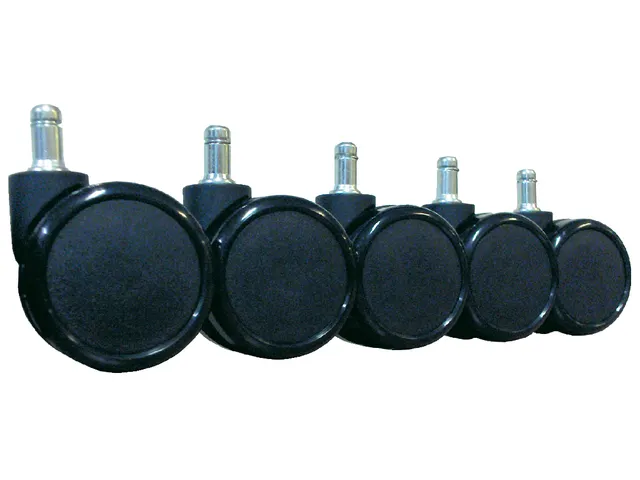 Bureaustoelwielen Euroseats zacht 5 stuks