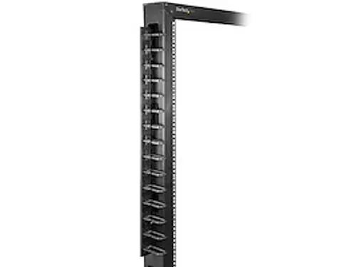 Verticale kabelmanager met D-ring haken 20U 91 cm