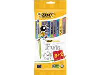 Bic Vulpotlood Matic 0.7 Mm hb Fun Kleuren, Ophangzakje Met 8+2 Gratis
