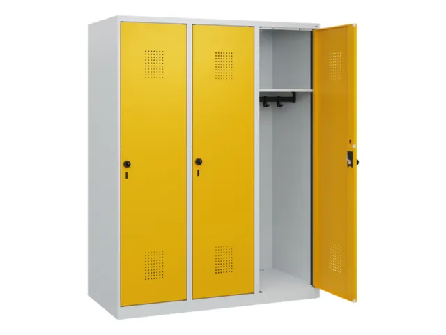 schoollocker,HxBxD 1530x1200x500mm,3vak,vak B 400mm,draaigrendel