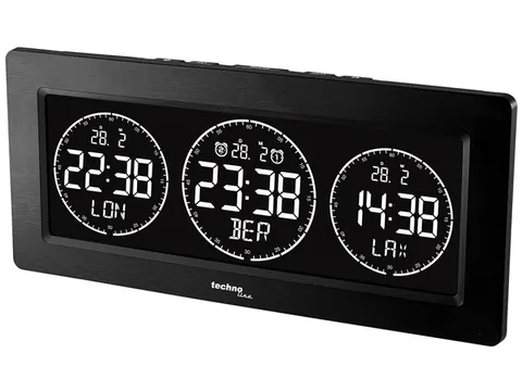 Wereldklok Technoline WT 458 232x99x48mm zwart