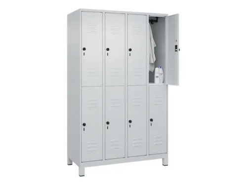 dubbeldekse locker,HxBxD 1950x1200x500mm,4x2vak.,vak B 300mm