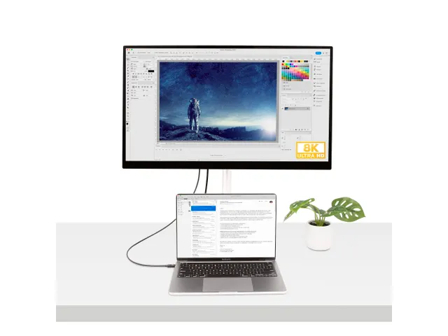 1 meter Thunderbolt 4 kabel 40Gbps, 100W Power Delivery en 4K/8K video