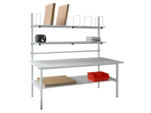 complete paktafel,HxBxD 850x2000x900mm,blad lichtgrijs