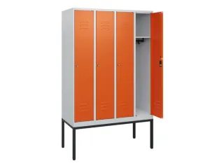 locker,HxBxD 1950x1200x500mm,4vak,vak B 300mm,cil.-slot,voetonderstel - 2