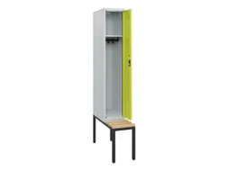 locker met bank,HxBxD 1950x300x815mm,1vak,vak B 300mm,cilinderslot