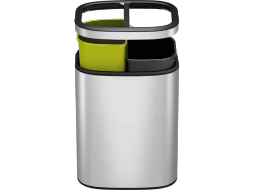 Afvalbak Mat Rvs OLI-Cube Open Top Bin 20+20 Liter