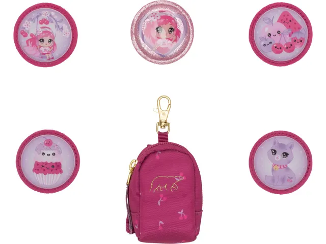 Mini tas Beckmann Cherry red incl. 5 buttons