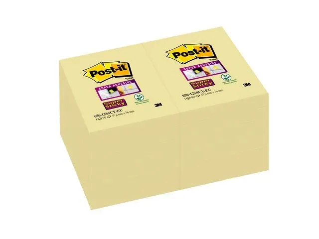 Super Sticky Notes Canary Yellow, 47,6 x 76 mm, Geel