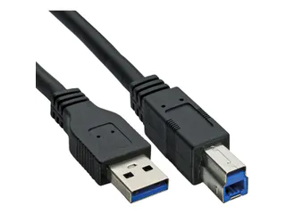 Kabel Inline USB-A USB-B 3.0 M 1.5 meter zwart - 1