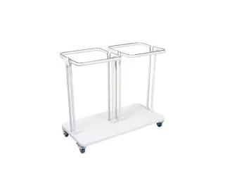 Afvalbak Combo 2x40 liter Wit Saekko Boy - 1